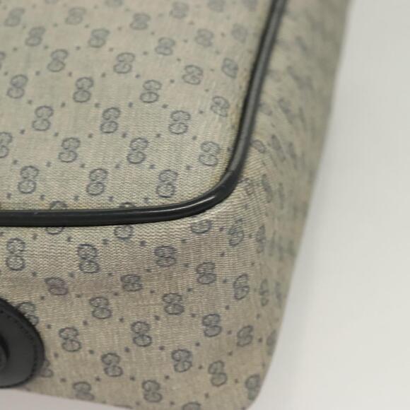 GUCCI Micro GG Supreme Sherry Line Clutch Bag Pvc Navy Gold
